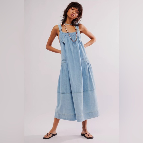 knee length dresses for ladies Pink High Neck Ruffle Tiered A-Line Midi Dress main image 0